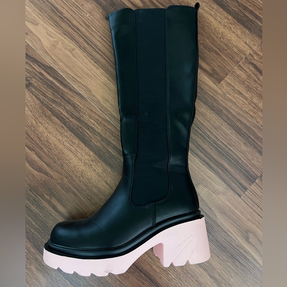 Knee high platform boots